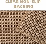 Upgraded Waffle Bath Mat Non Slip Super Absorbent Quick Dry Bath Mats for Bathroom Floor Machine Washable Bathroom Mat Ultra Soft Boho Bathroom Rugs with Tassels Beside Tub, 17" x 24", Brown