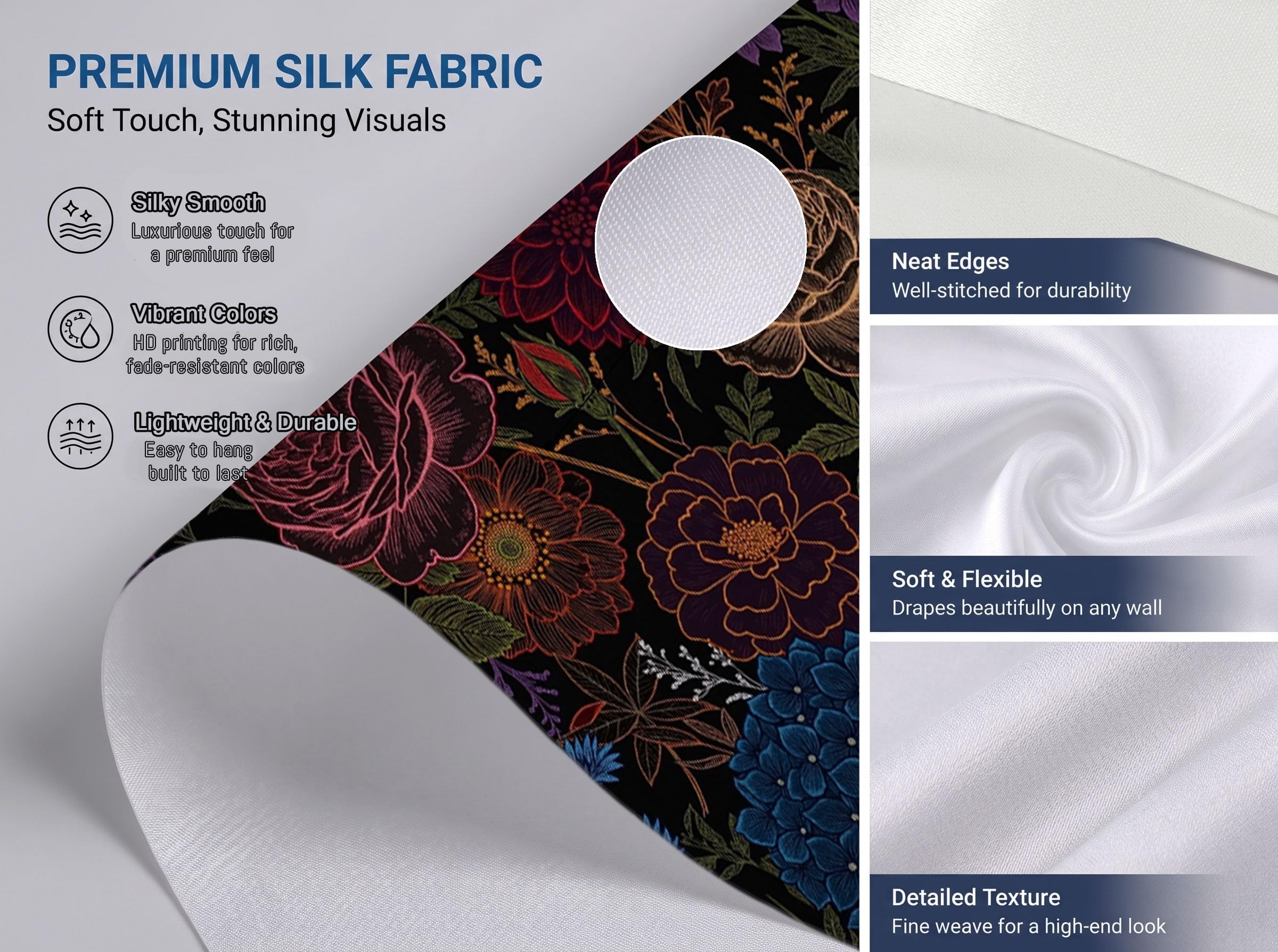 Carta Da Parati Linee floreali scure, Moda XXL Design Disegno a linea di rosa Fotomurali in Seta 300x210cm Moderna Decorazione da Parete per Camera da Letto Soggiorno Nero e rosso