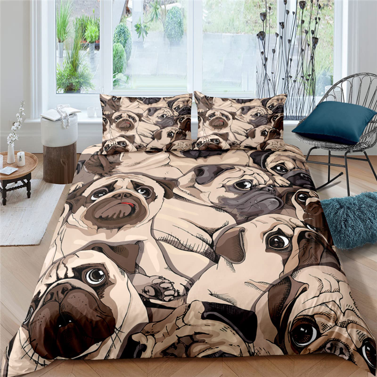 Fundas Nordicas 105 Barro Amasado Amarillo Ropa de Cama para Niños Adultos con Cremallera Suave Transpirable 110gsm Microfibra Fundas Nordicas 220x240 cm + 2 Fundas de Almohada 50x80 cm