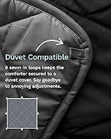 Vista 6 de ViscoSoft Edredón de microfibra alternativo al plumón para todas las estaciones con diseño acolchado - Edredón reversible de microfibra transpirable