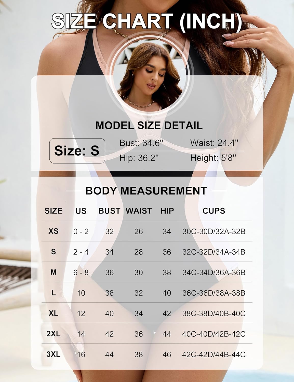 BMJL Womens One Piece Swimsuit Slimming Tummy Control Bathing Suit Color Block Shapewear Swim Suits 2025 - Image 6