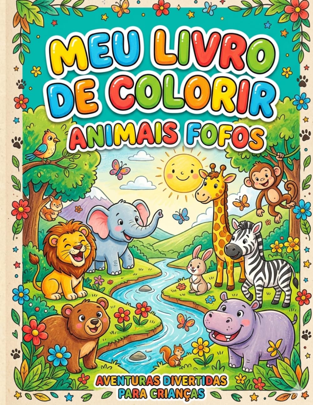 Animais- Desenhos para colorir: Livro para Colorir