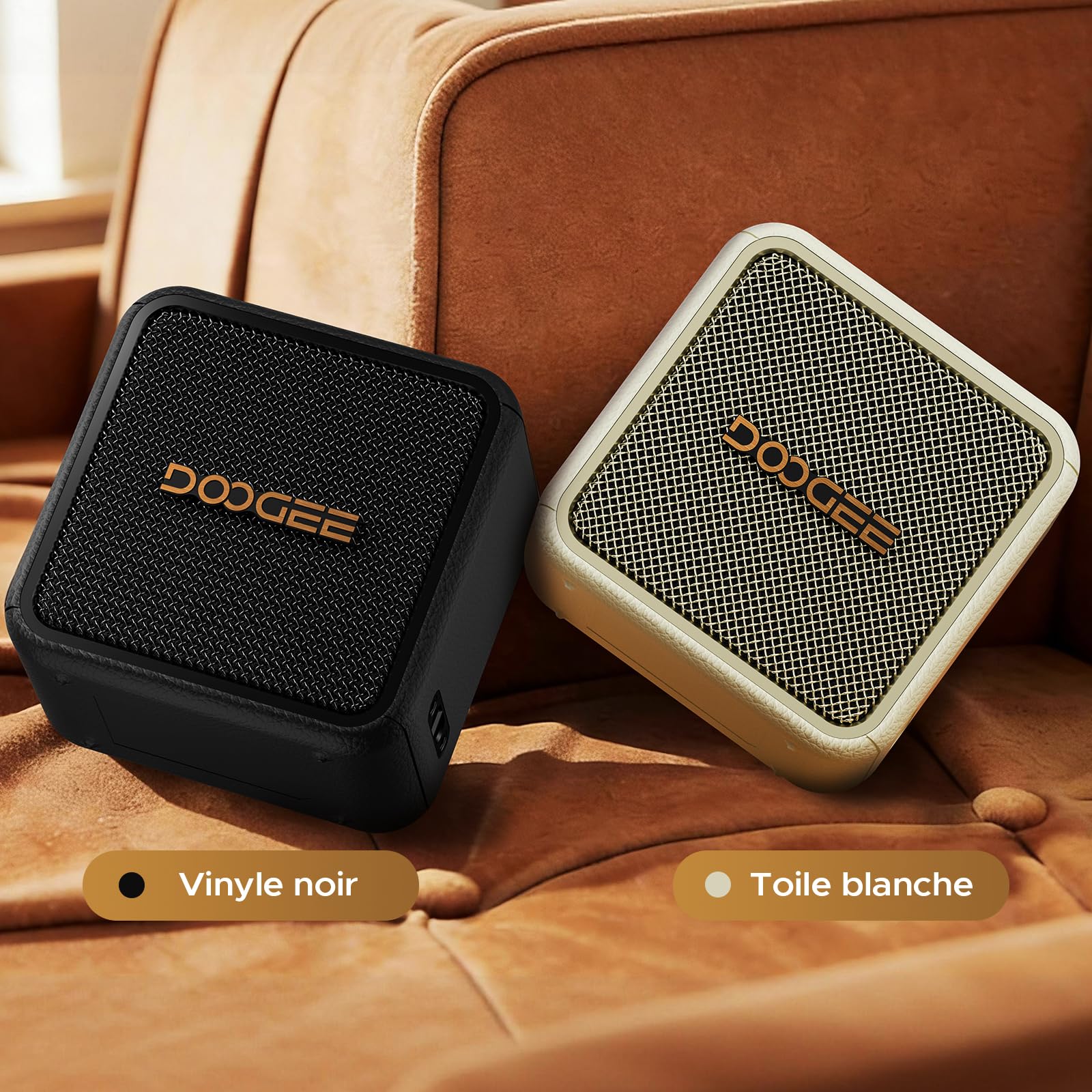 Enceinte Bluetooth Portable, Puissante Enceinte d'extérieur avec Basses Puissantes, Autonomie 16H, IP67 Etanche, Appairage TWS, USB,AUX,TF Carte, pour Fêtes, Voyage, Plage, Piscine - Blanc