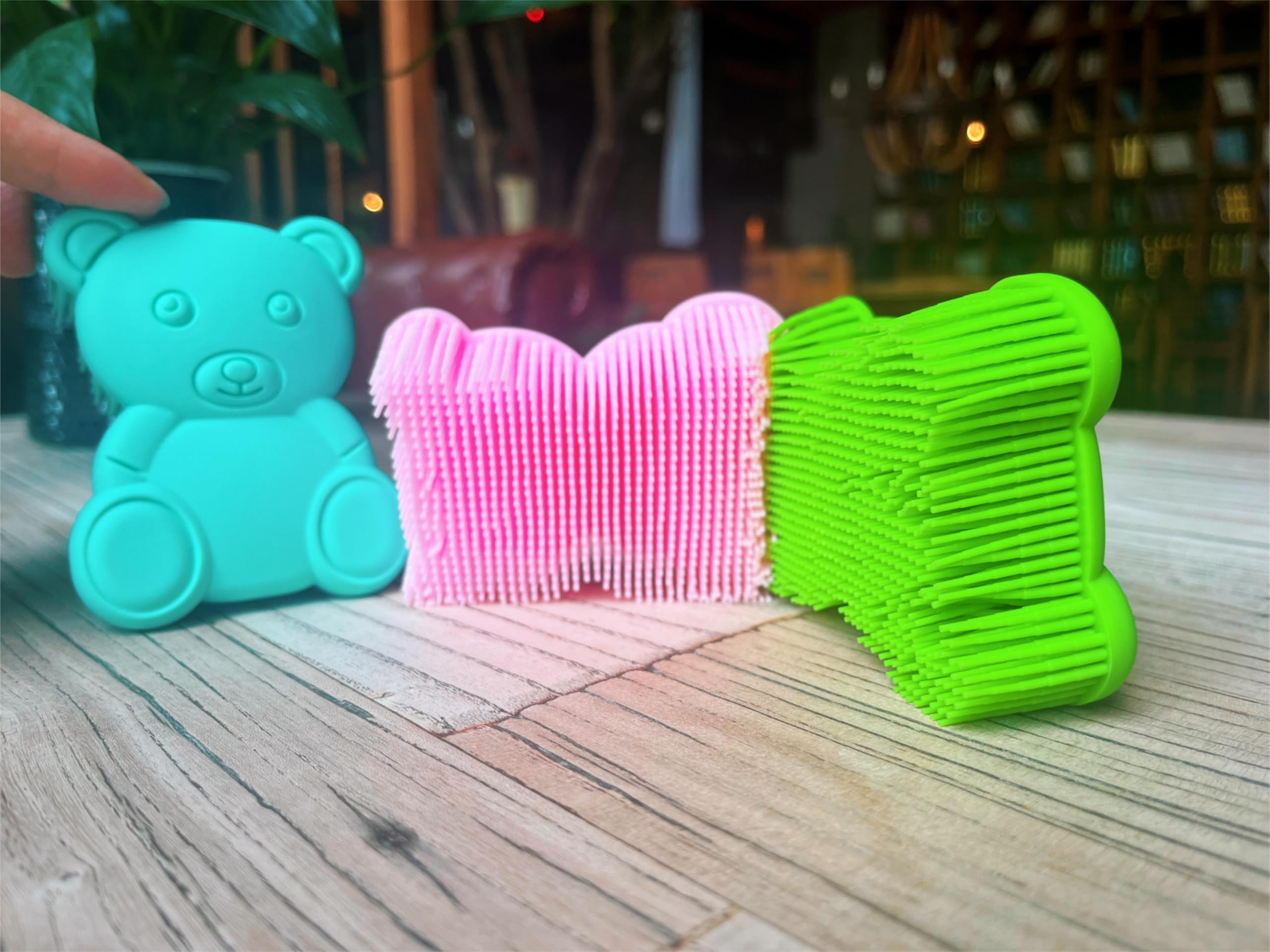Premium Sensory Brush for Kids or Autism Soft Silicone Body Scrubber, 2 in 1 Sensory Room Occupational Therapy Brush - Image 4