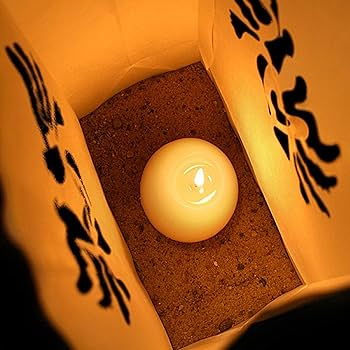 10Pcs Heart Shaped Paper Lantern Candle Bag Diy Handmade Paper Lanterns Lighting