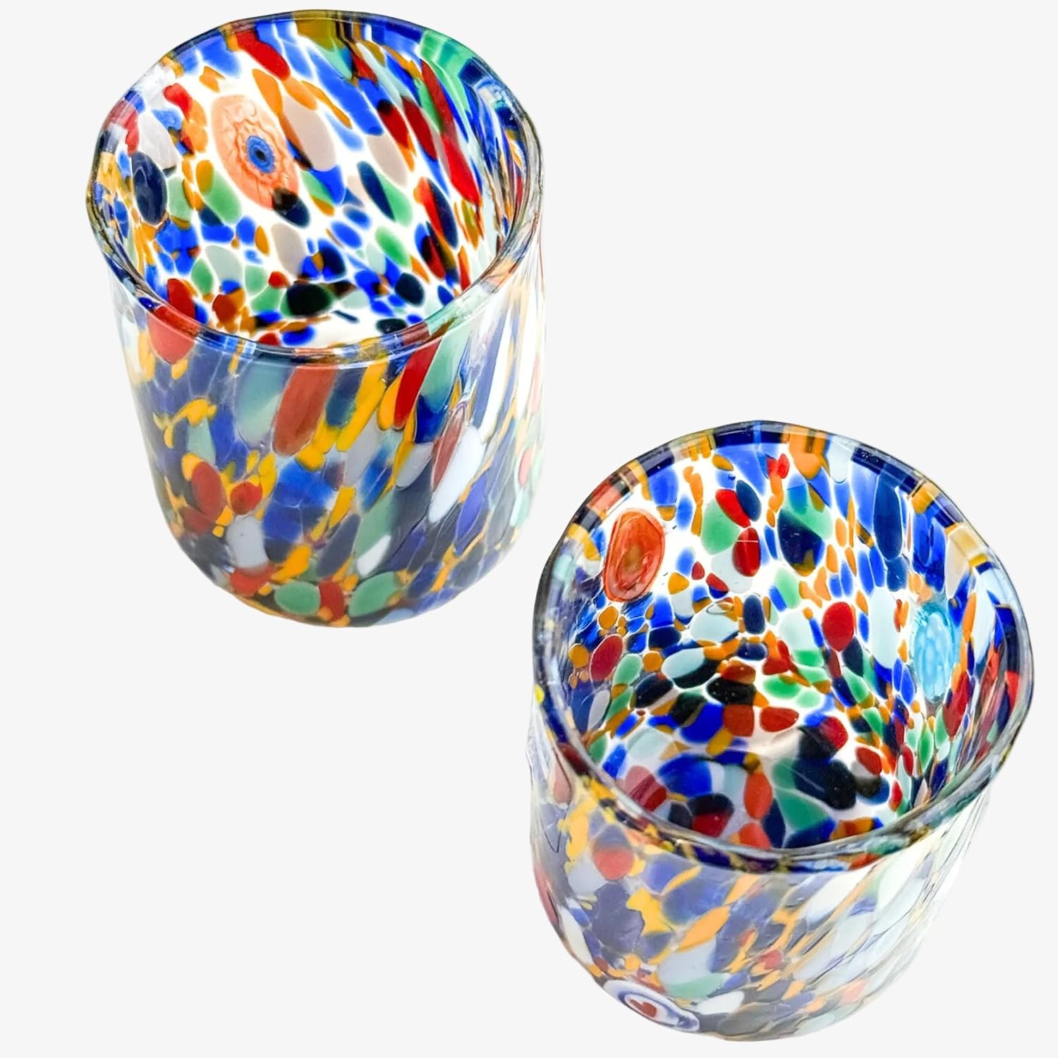 MY ITALIAN DÉCOR Handblown Murano Glass Drinking Tumblers, Set of 2 (Mini) image 4