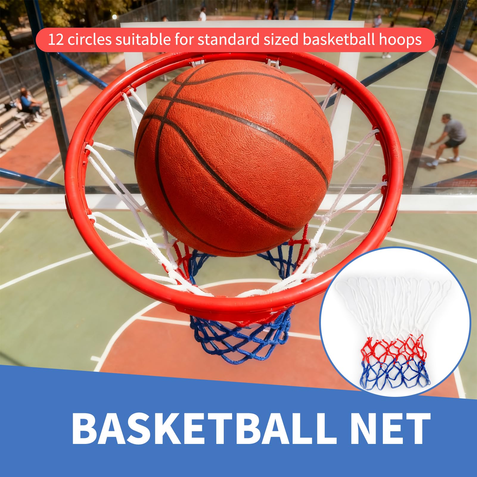 2 PCS Filet Basket en Polyester, Filet Basket Exterieur, Remplacement Durable pour Filet Panier Basket Exterieur, Compatibles avec Tous Composants de Panier Standard, Usage Intérieur et Extérieur