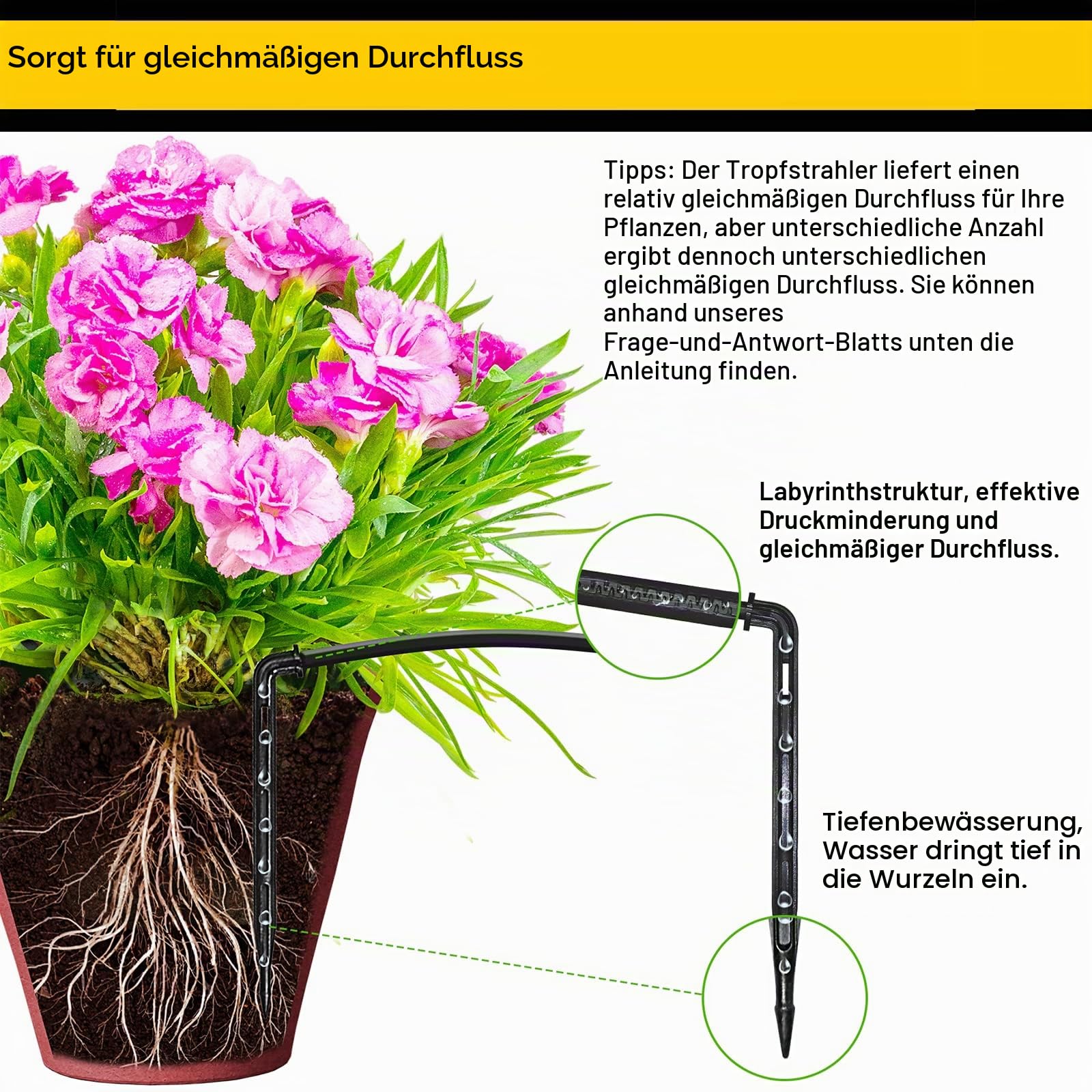 [Verbesserte Pumpe] LCD Automatische Tropfbewässerungs-Kit für 15 Pflanzen, DIY Pflanze Selbstbewässerung System Gerät Digital Programmierbarer Wasser-Timer, Bewässerung für Zimmerpflanzen,
