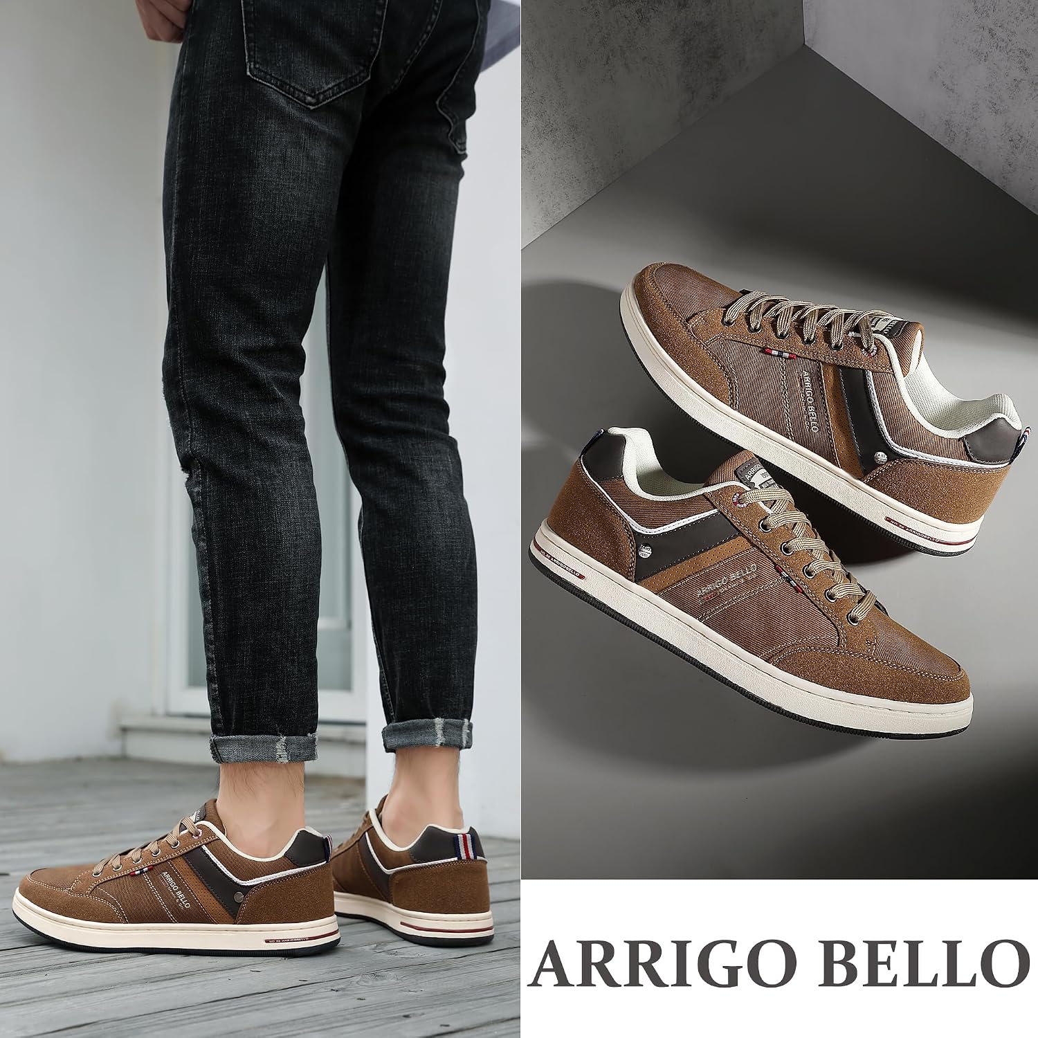 ARRIGO BELLO Mens Snow Boots Warm Fur Lined Hiking Boot for Men Winter Anti Slip Outdoor Outdoor Trekking Shoe Size 8-12