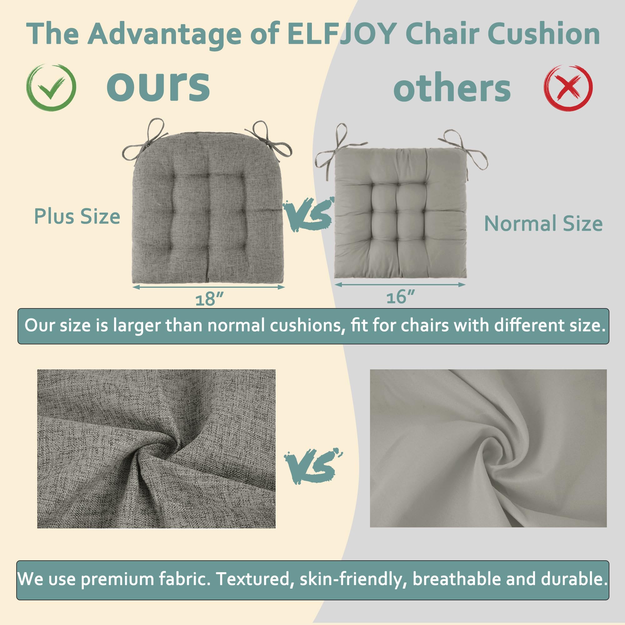 ELFJOY Chair Cushions For Dining Chairs Set Of 4 Nigeria | Ubuy