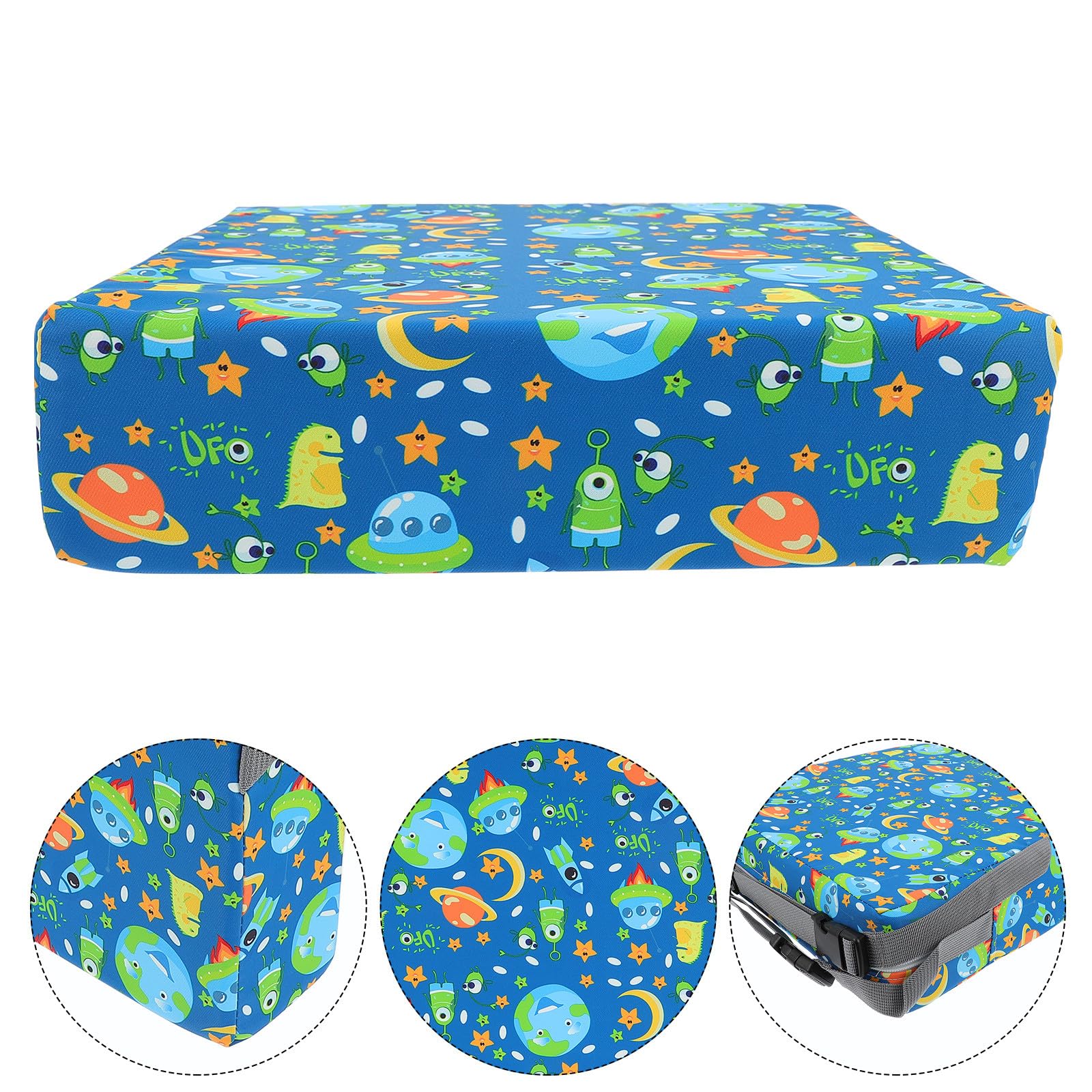 SHINEOFI Cojín Elevador para Silla Infantil Almohadilla Gruesa 32X32X8 CM en Azul Espacial Accesorio para Comedor de Asiento Acolchado para Ñiño