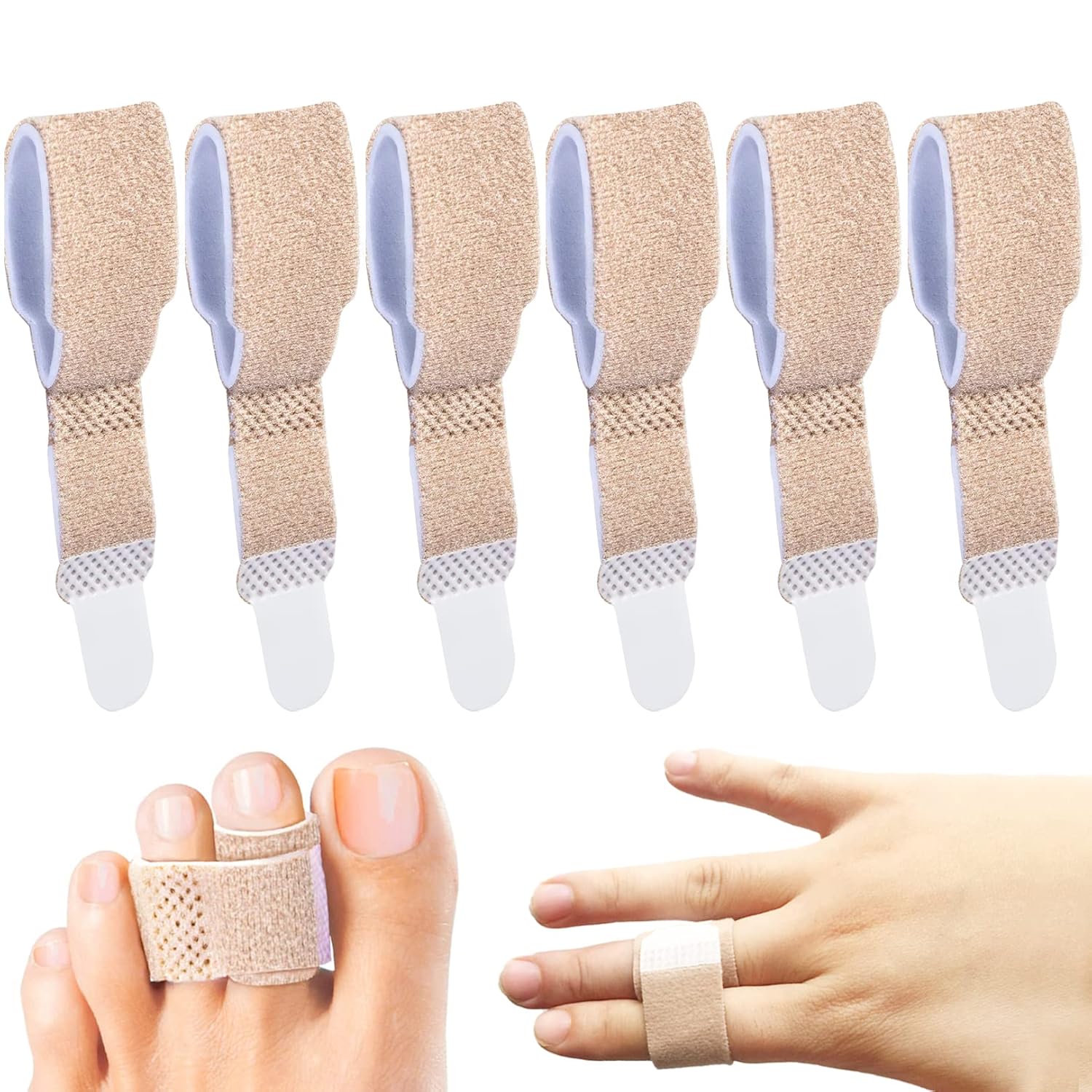 6 Pcs Hammer Toe Straightener,Hammer Toe Separators Splint,Hammer Toe