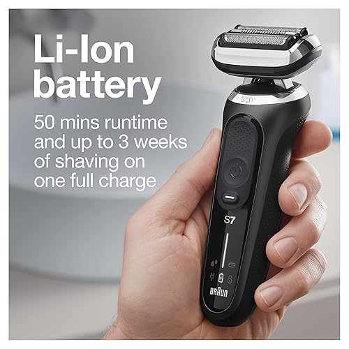 Miniatura 4 de Braun Series 7 7091cc - Maquinilla de afeitar eléctrica flexible para hombres con centro SmartCare, recortadora de barba, recortadora de barba de