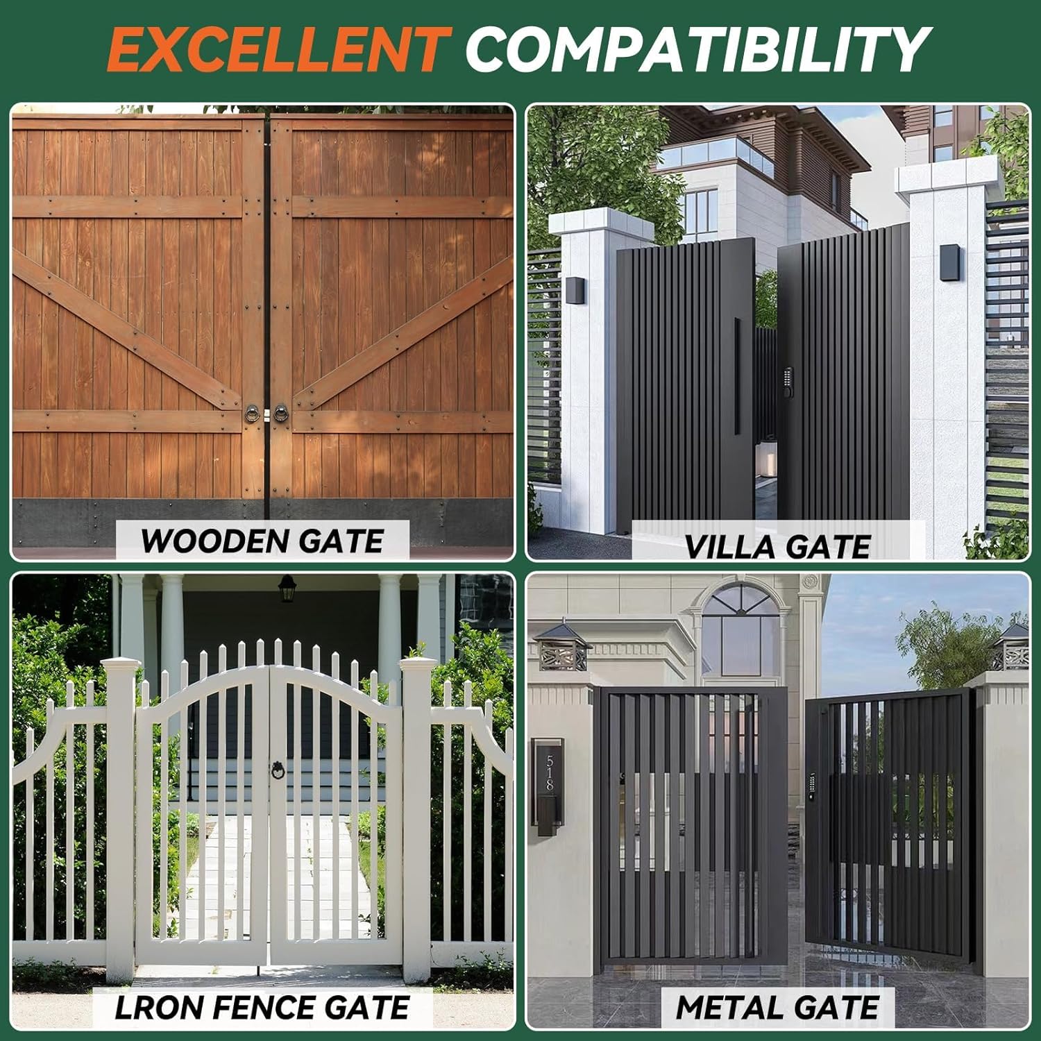 8 Inch Heavy Duty Gate Wheel with Brake, 750 lb Capacity, Fits Metal Tube Gates and Wooden Gates, 360° Swivel Spring-Loaded Caster. Gate Wheel for Smooth Operation. Equipped with Installation Tools