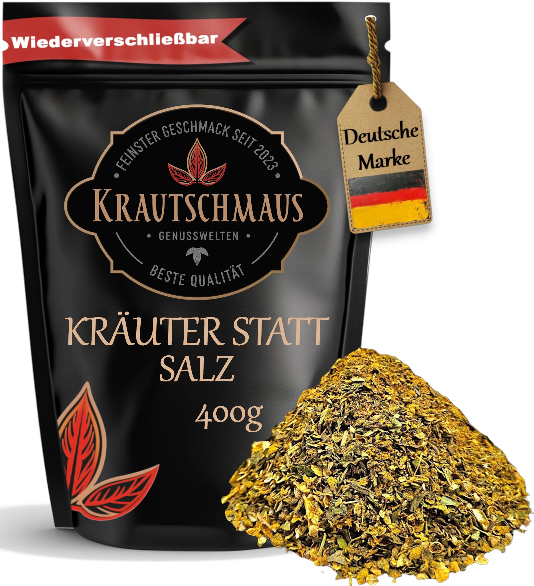 400g Kräuter Statt Salz Gewürzmischung von Krautschmaus, zum Würzen, Kochen, Schmoren, schonend getrocknet, ohne Zusatzstoffe