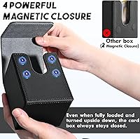 Vista 4 de ZLCA MTG YuGiOh - Caja de cartas para cartas intercambiables, MTG YuGiOh con capacidad para más de 100 tarjetas de una sola funda, caja