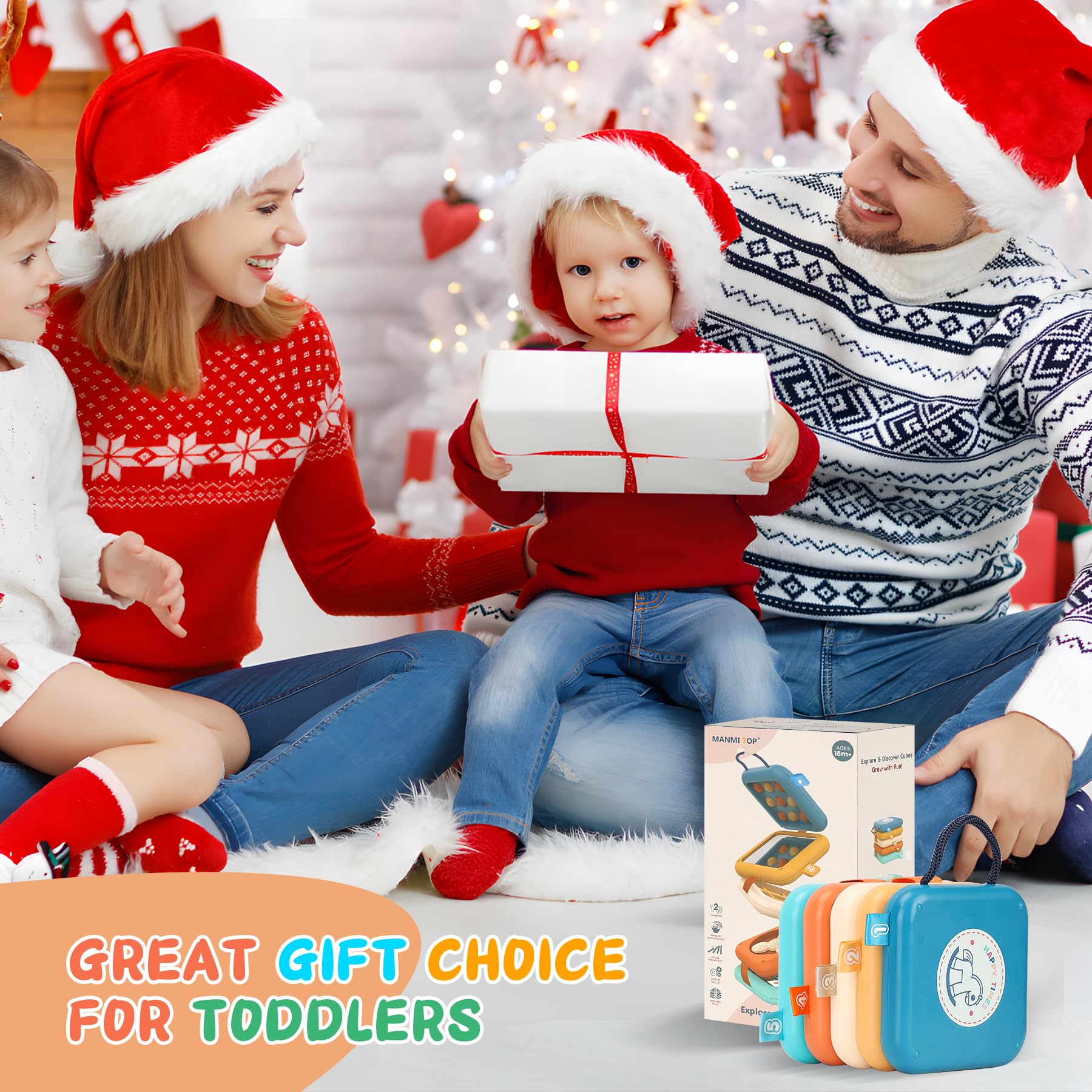 Tablero de actividades para niños de 1 año, juguetes de viaje para niños pequeños de 1 a 3 años, tablero Montessori Busy Cube, juguetes regalos para niños de 1 año 7