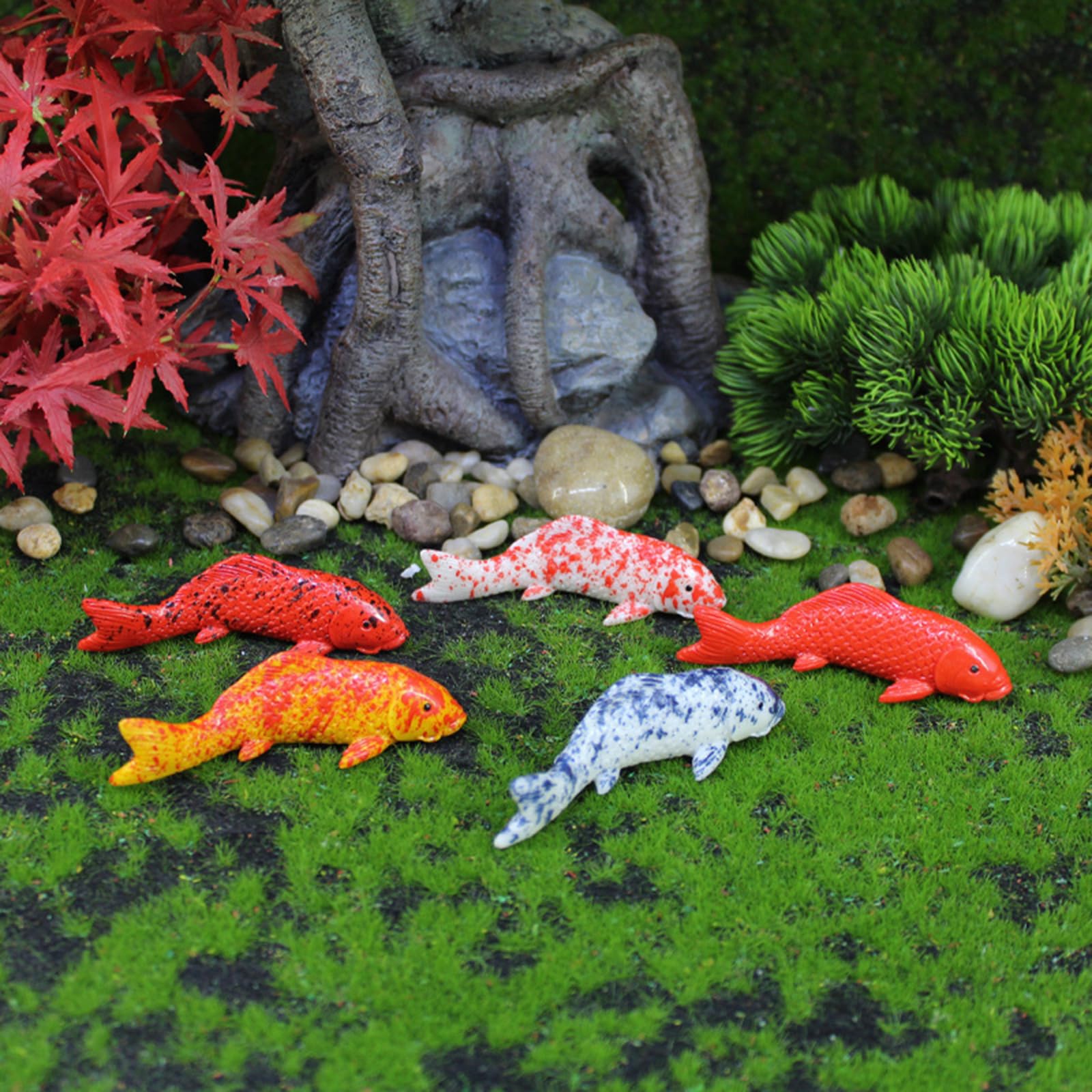 JVHLOV 5 Pieces Aquarium Decoration, Artificial Goldfish Floating Fish Decoration, Artificial Moving Fishes Floating Fishes - Image 4