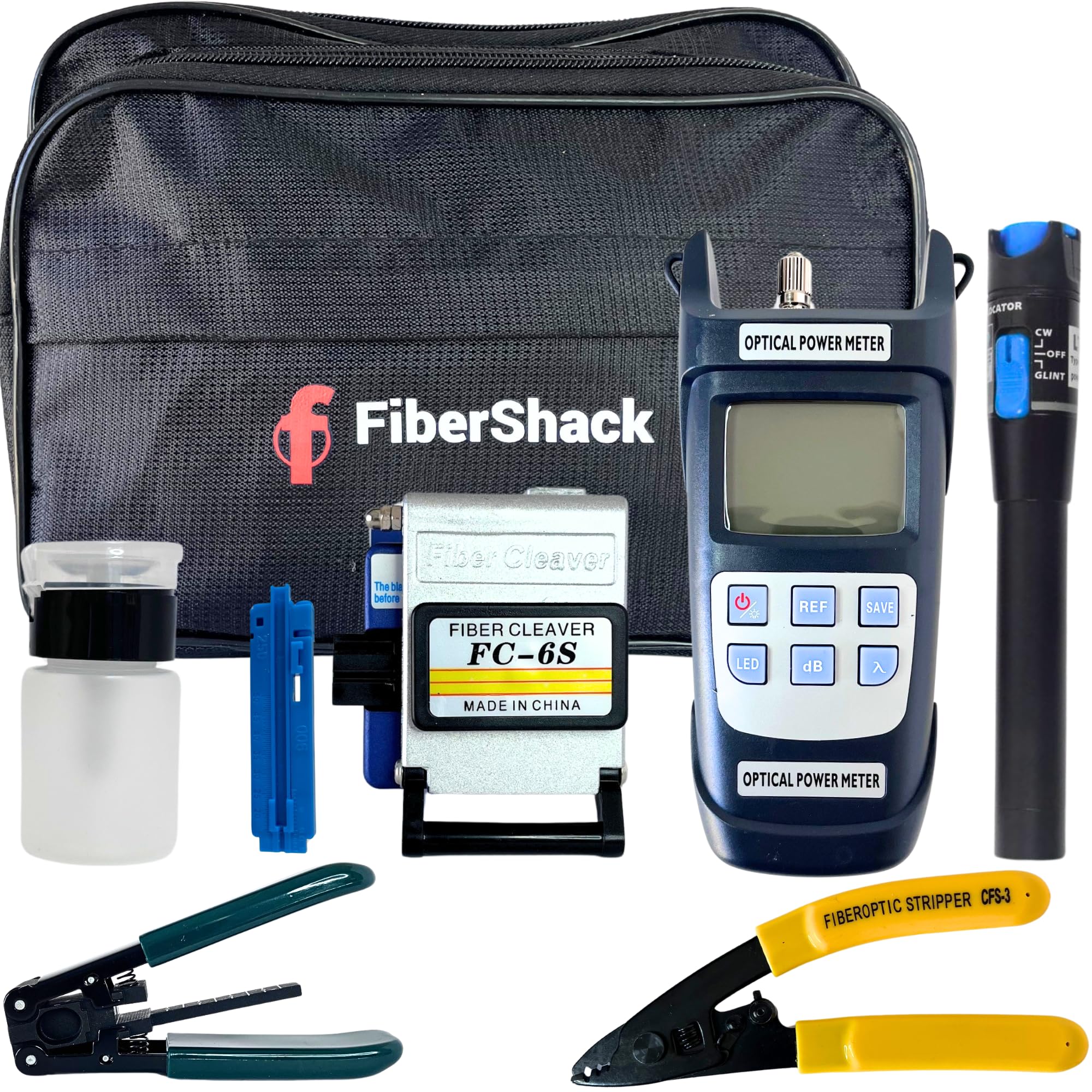 Fiber Termination Kit - 9 in 1 Fiber Optic Termination Kit - Professional Grade FTTH Fiber Termination tool kit - with English instructions
