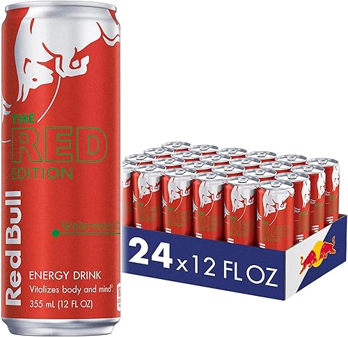 Red Bull Red Edition Energy Drink, Watermelon, with 114mg Caffeine plus Taurine 