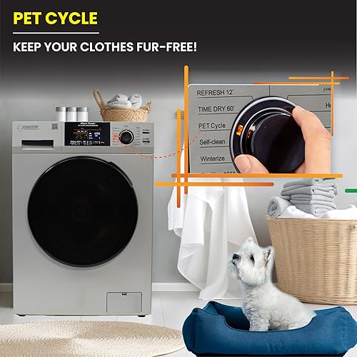 Miniatura 7 de Lavadora secadora todo en uno Equator VENTED-DRY 30% más rápido que el condensado 15lb 110V en plata