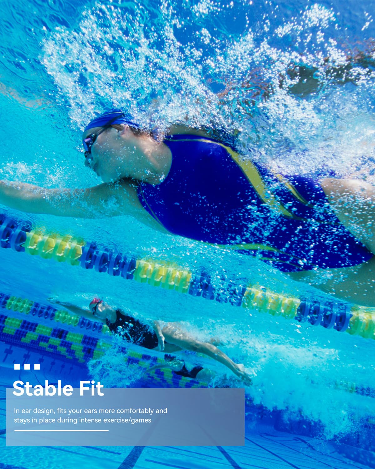 SANOTO Ecouteur Waterproof Natation, Casque Conduction Osseuse IPX8 Etanche, 8G MP3 Etanche Natation, in Ear Ecouteurs sans Fil Sport pour la Natatian, Course, Surf