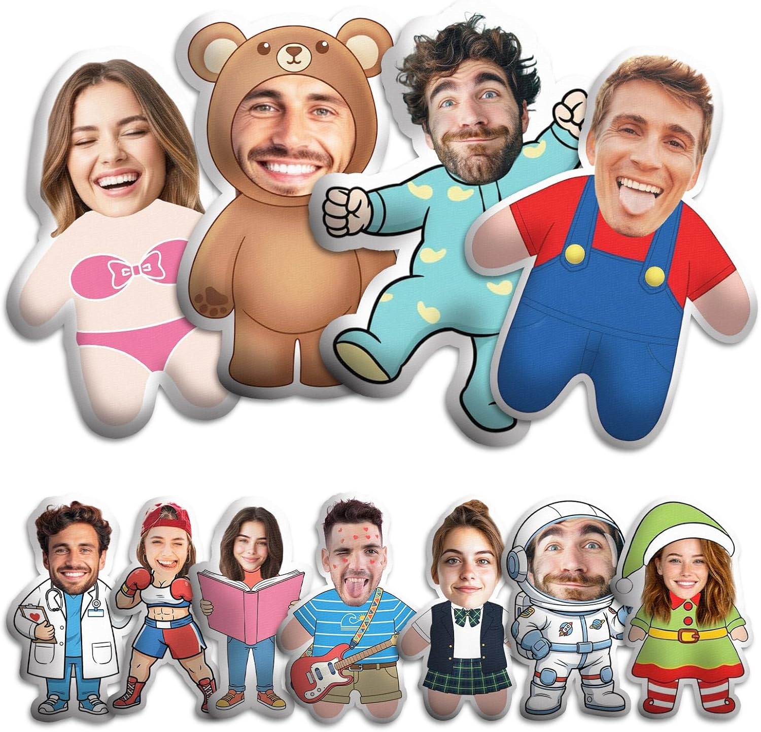 Amazon.com: Custom Plush Face Pillow Personalized People Person Human ...