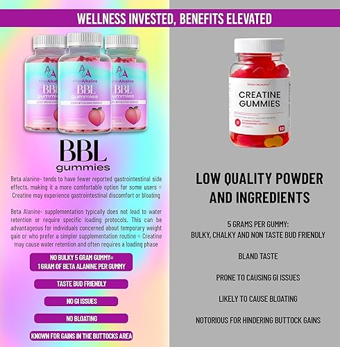Miniatura 3 de Gomitas BBL, gomitas de beta-alanina, constructor de glúteos, ayuda de apoyo para entrenamiento, gomitas de glúteos, constructor de glúteos, ayuda