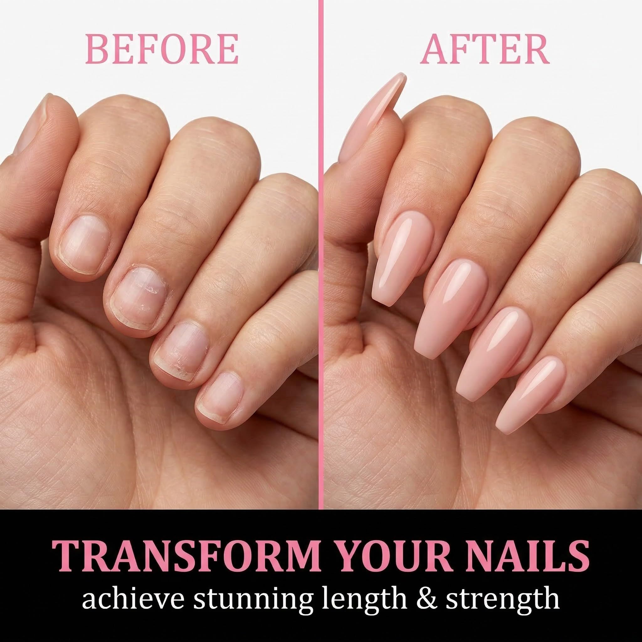 Gel per ricostruzione unghie con lima EVA bicolore 4 tonalità per manicure domestica per donne