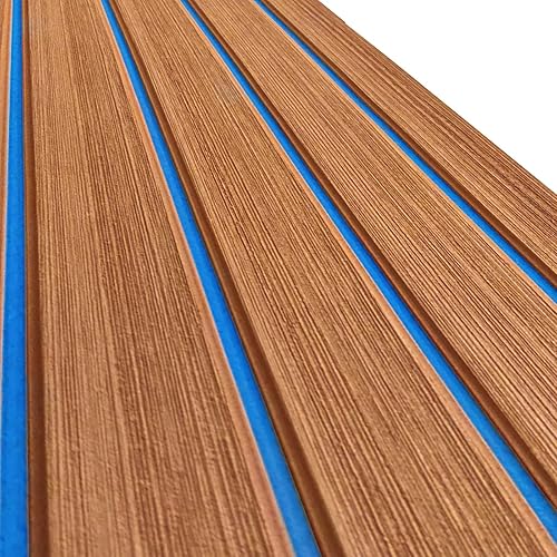 Miniatura 48 de HZshark Piso de lancha de espuma EVA autoadhesiva de 6mm antideslizante, alfombra marina de teca para lancha, almohadilla de cubierta de espuma