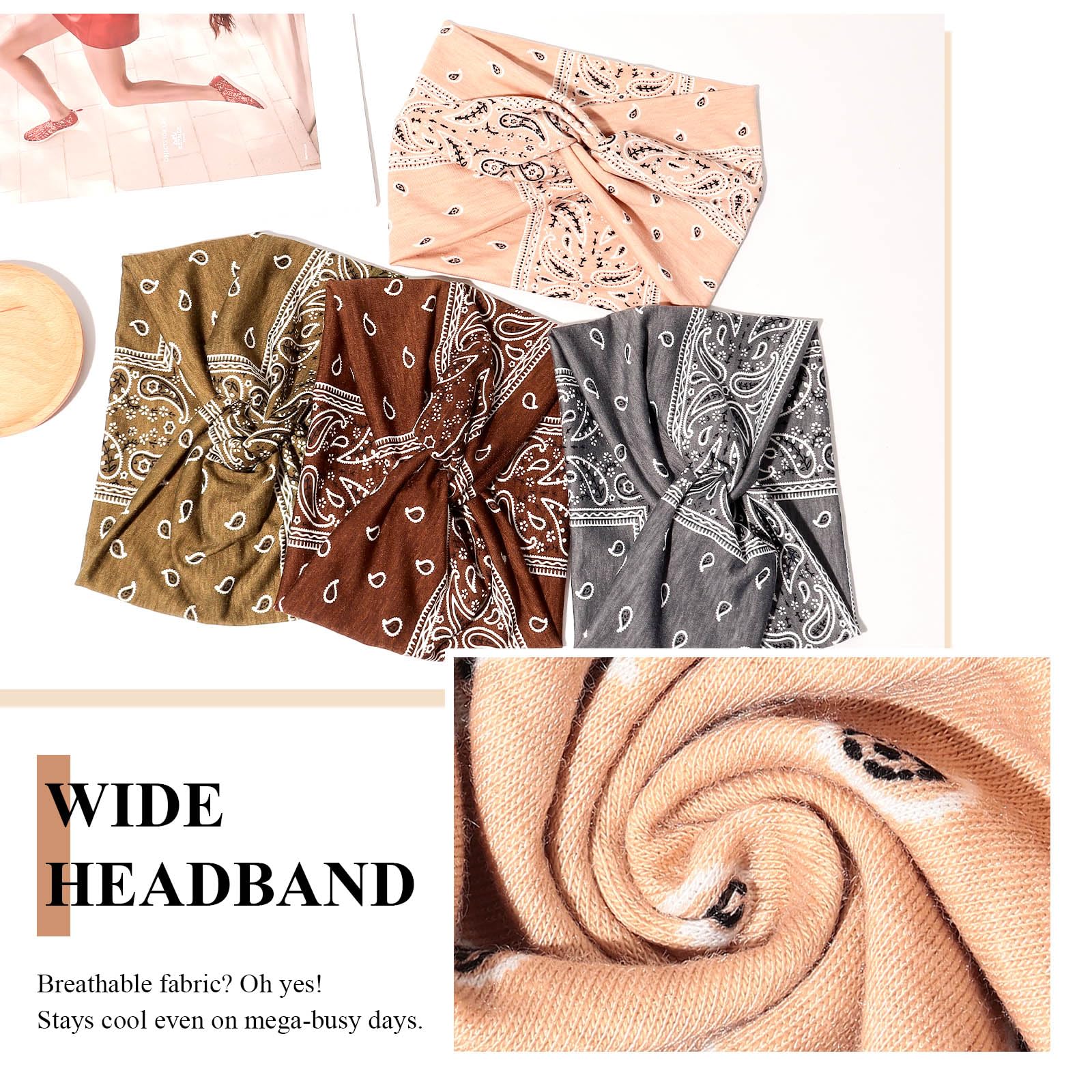 Kavya Headbands for Women's Hair Hair Bands 4-Pack - Image 4
