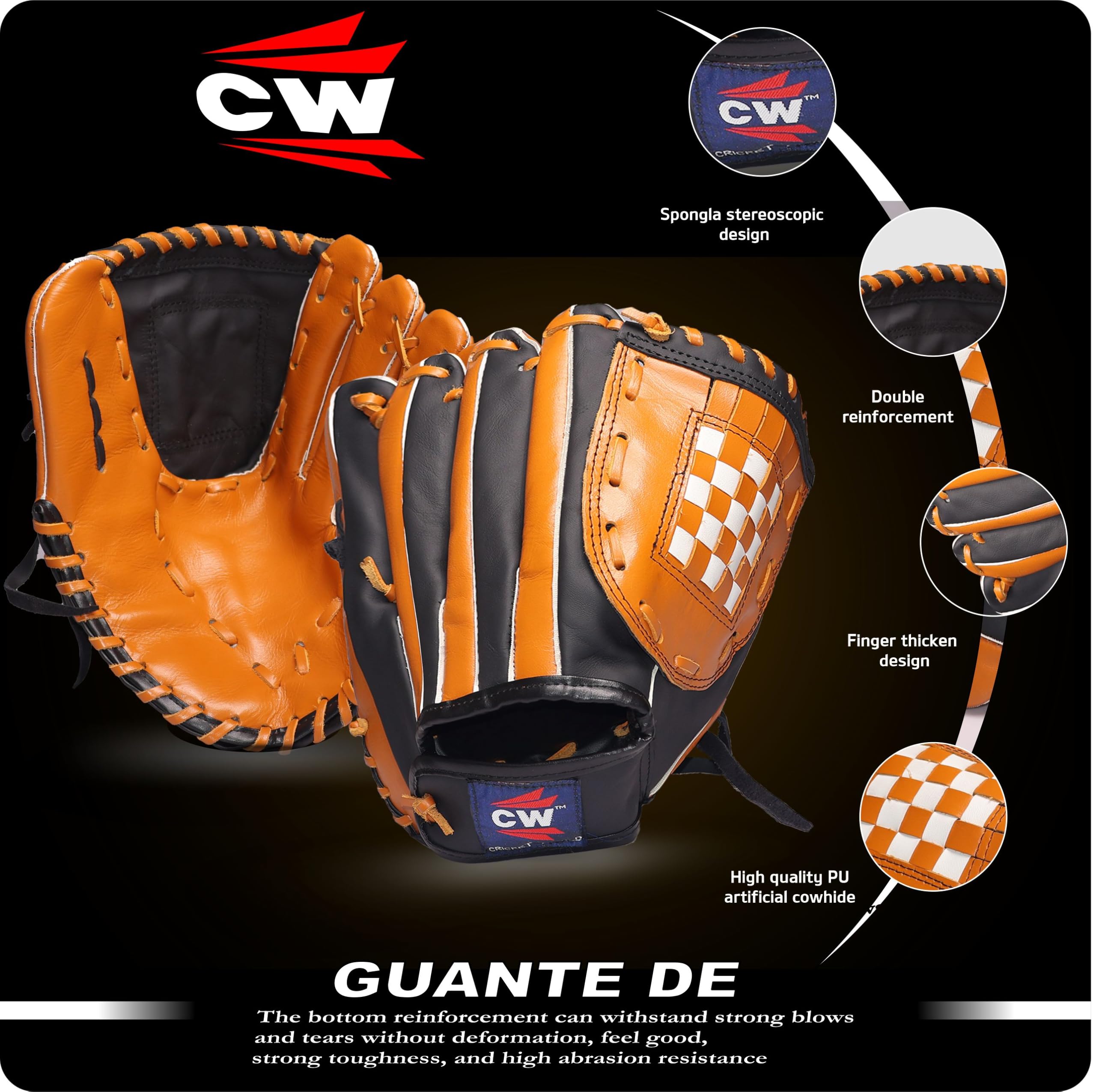 CW IKON Baseball Glove for All Positions | Base Ball Training Men Glove | Match Tournament Club Play (Single Piece) 1