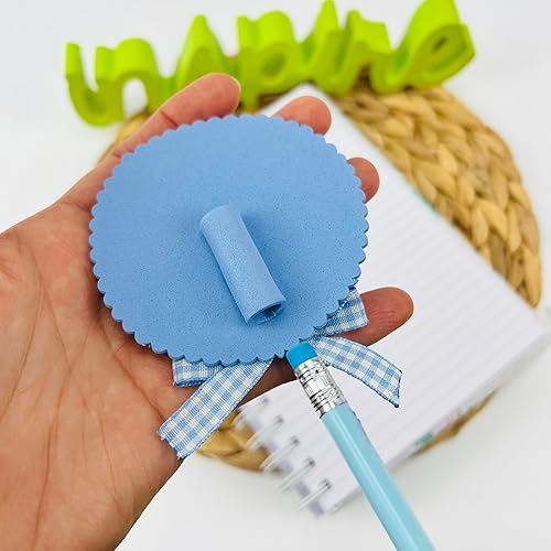 Miniatura 3 de Adorno hecho a mano para lápiz, adorno para bolígrafo, para niños y amantes de la escritura, aplique en goma eva. adorable adorno de niño para