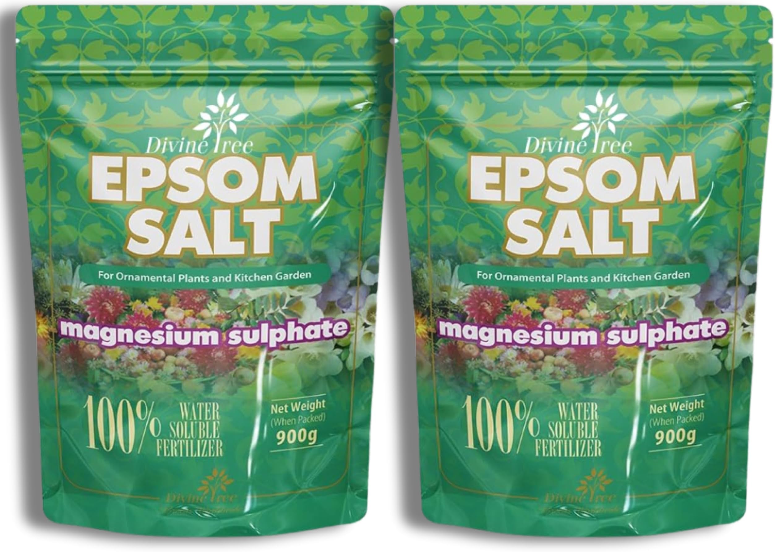 Epsom Salt for Plants | Magnesium Sulphate Fertilizer for Home Garden | Organic Plant Growth Booster & Potting Soil Mix Conditioner | Water Soluble Food for Indoor & Outdoor Plants (1.8Kg)