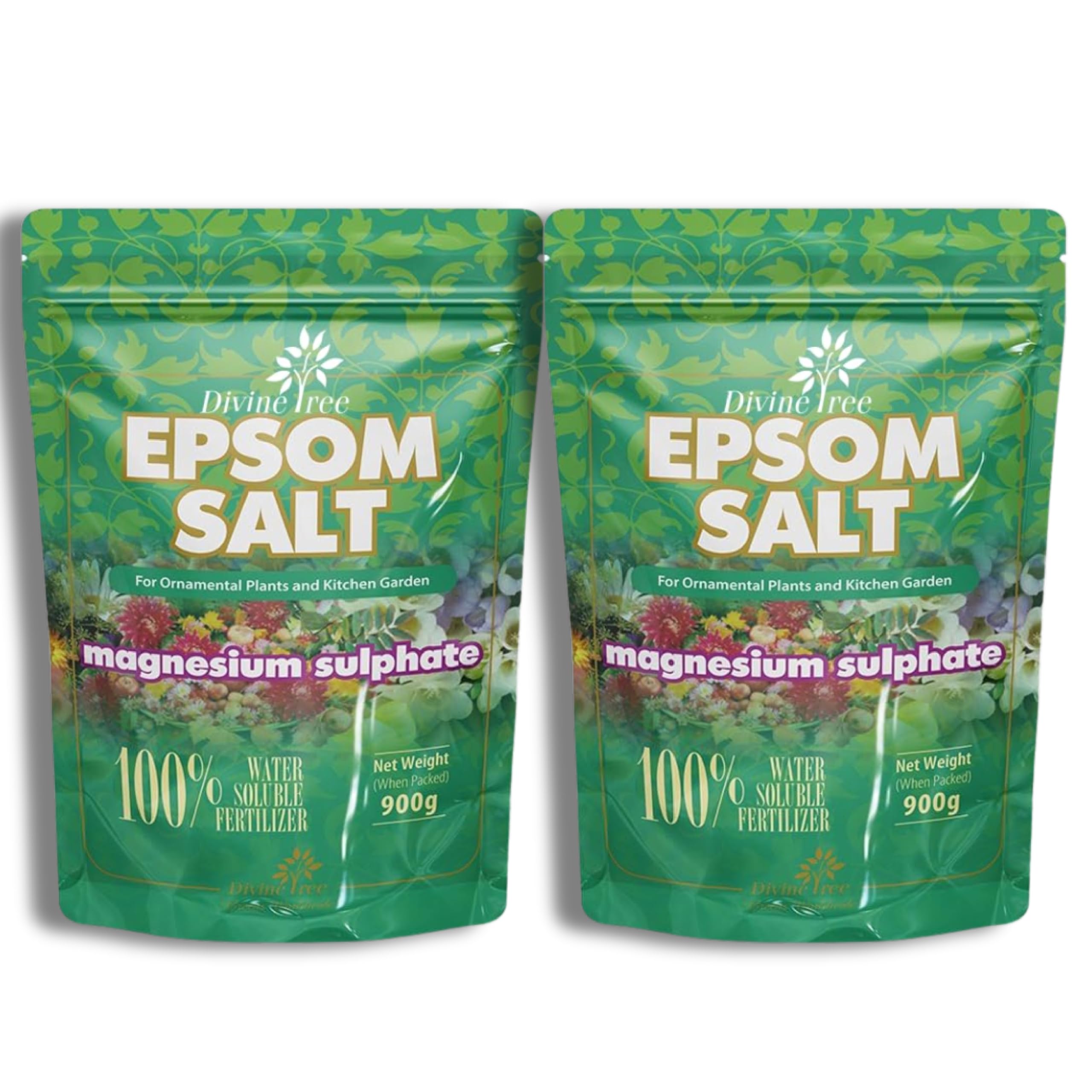 Epsom Salt for Plants | Magnesium Sulphate Fertilizer for Home Garden | Organic Plant Growth Booster & Potting Soil Mix Conditioner | Water Soluble Food for Indoor & Outdoor Plants (1.8Kg)