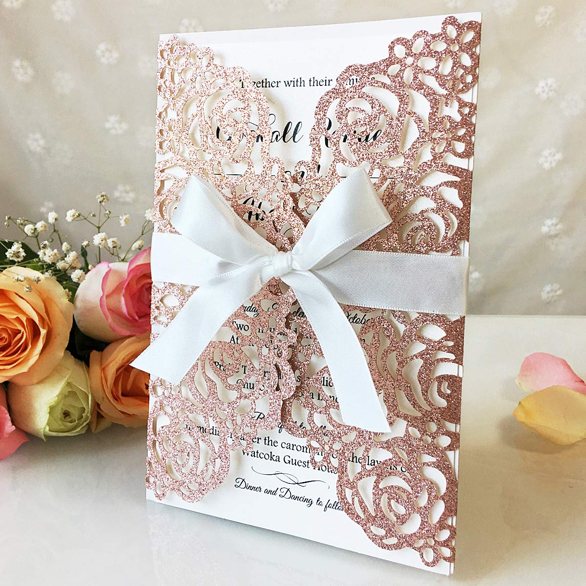 Gooji Biglietti di auguri per matrimonio con buste (confezione da 10) buste abbinate con chiusura a strappo | Bulk assortito | Fidanzamento, scatola vuota per appunti assortiti personalizzati
