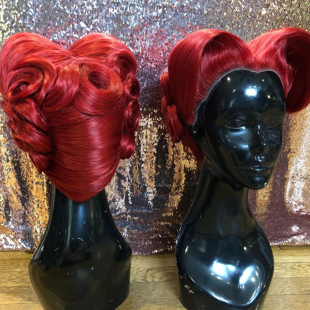 Amazon.com : IMSTYLE Red Lace Front Wigs Long Wavy Synthetic Wig