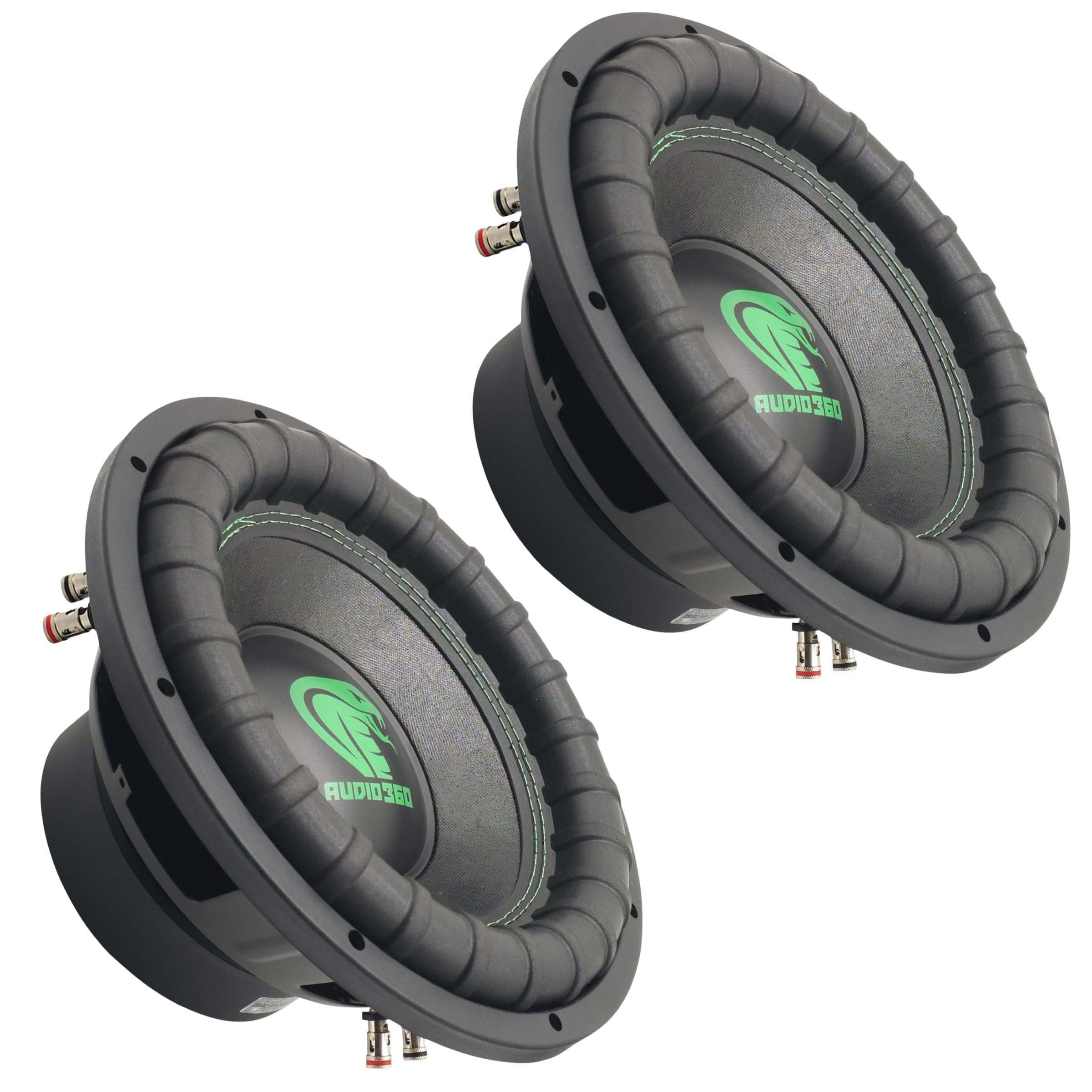 ADS1260 12-Inch Dual Car Subwoofers - 5000W Max Power, Deep Bass, 4-Ohm Impedance, Sealed or Ported Enclosure Compatible - Bundle of 2 Subwoofers