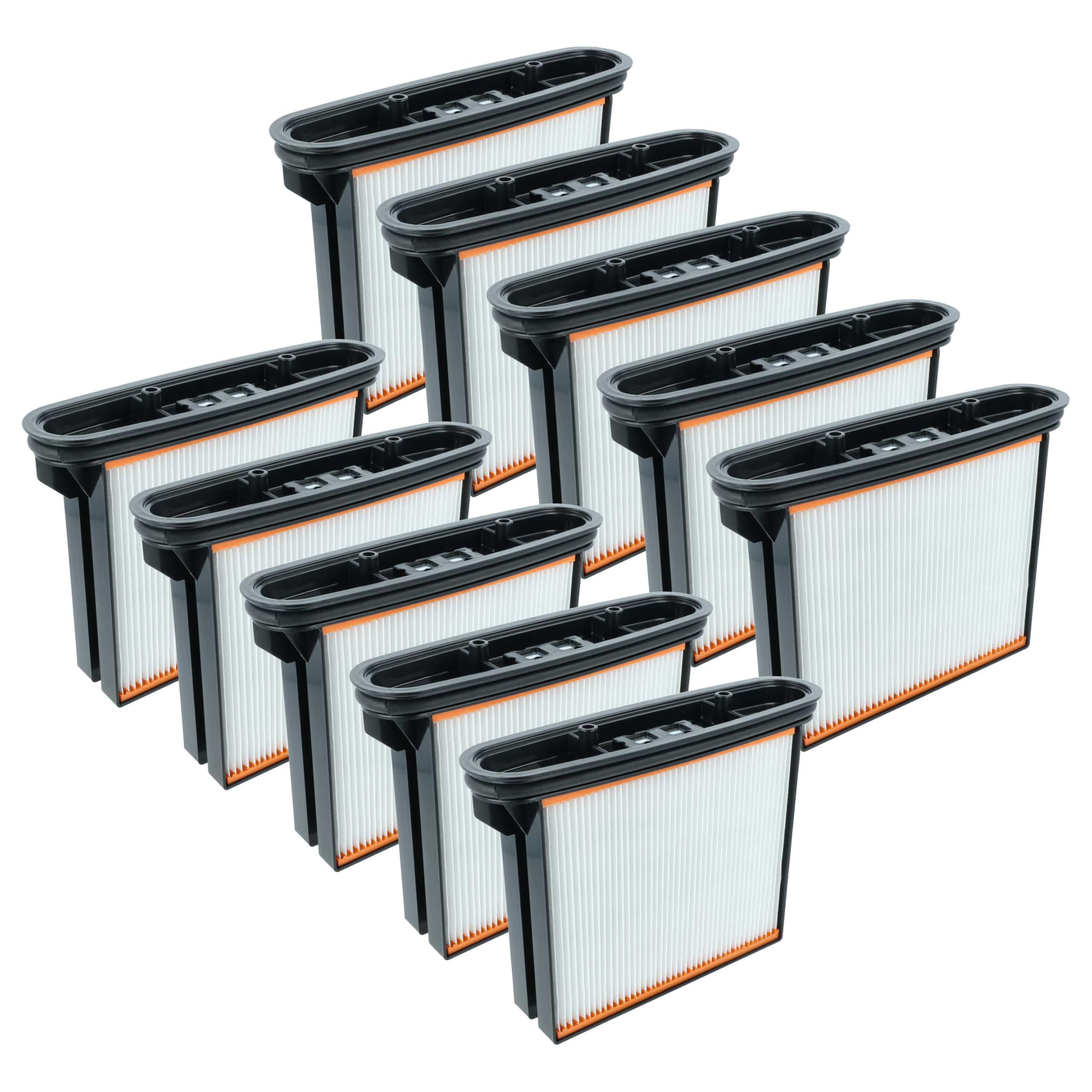 vhbw 10x filtro a pieghe piatte F8 compatibile con Bosch GAS 25 L SFC, 50, 25, 50 M aspirapolvere umido/secco, industriale - Elemento filtrante