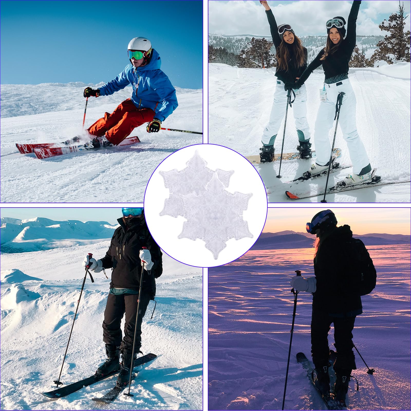 2szt Platek Sniegu Pady Stompowe, 3D Antyposlizgowe Snowboard Pady Stompowe Snowboardowa Podkladka Pod Chwyt Snowboardowa Podkladka Spike Stomp Zapewniajace Dodatkowa Przyczepnosc