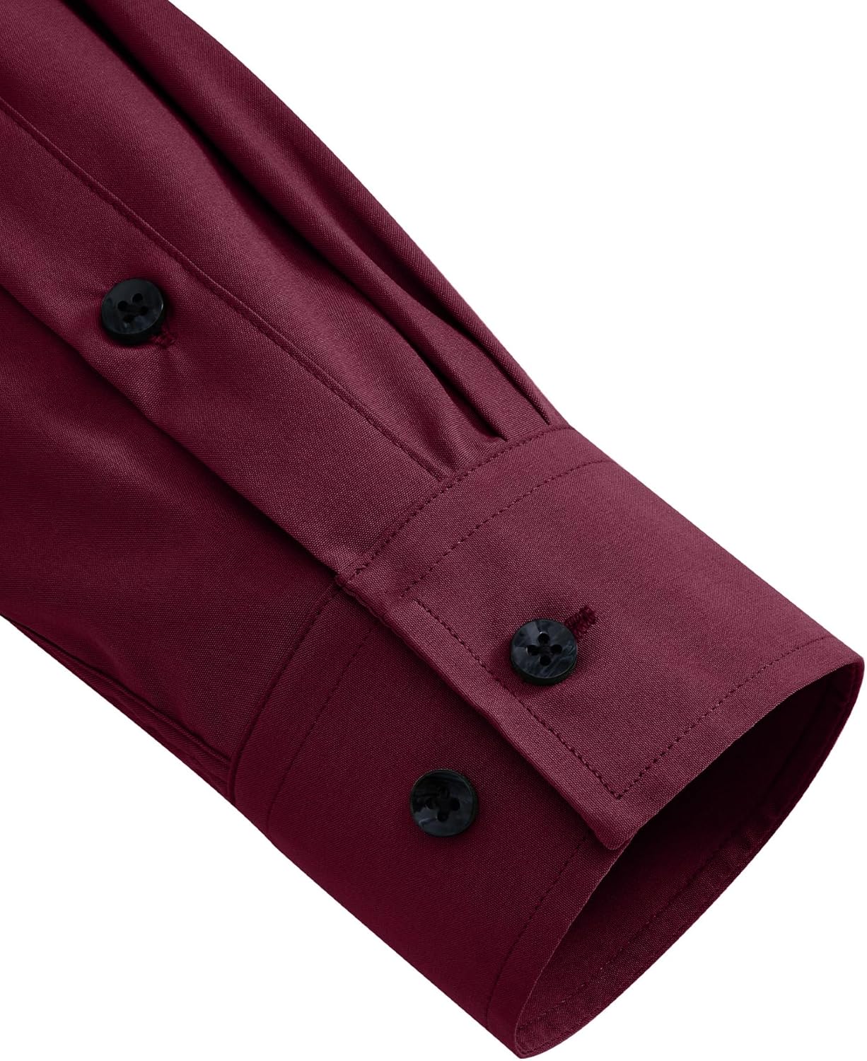 Alimens & Gentle Mens Dress Shirts Long Sleeve 4 Way Stretch Solid Collared Button Down Shirt Regular Fit Formal Business - Image 6