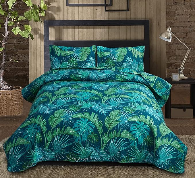 Bedspread Coverlet Set King Size Quilts Bedding Leaves Quilts Spring
