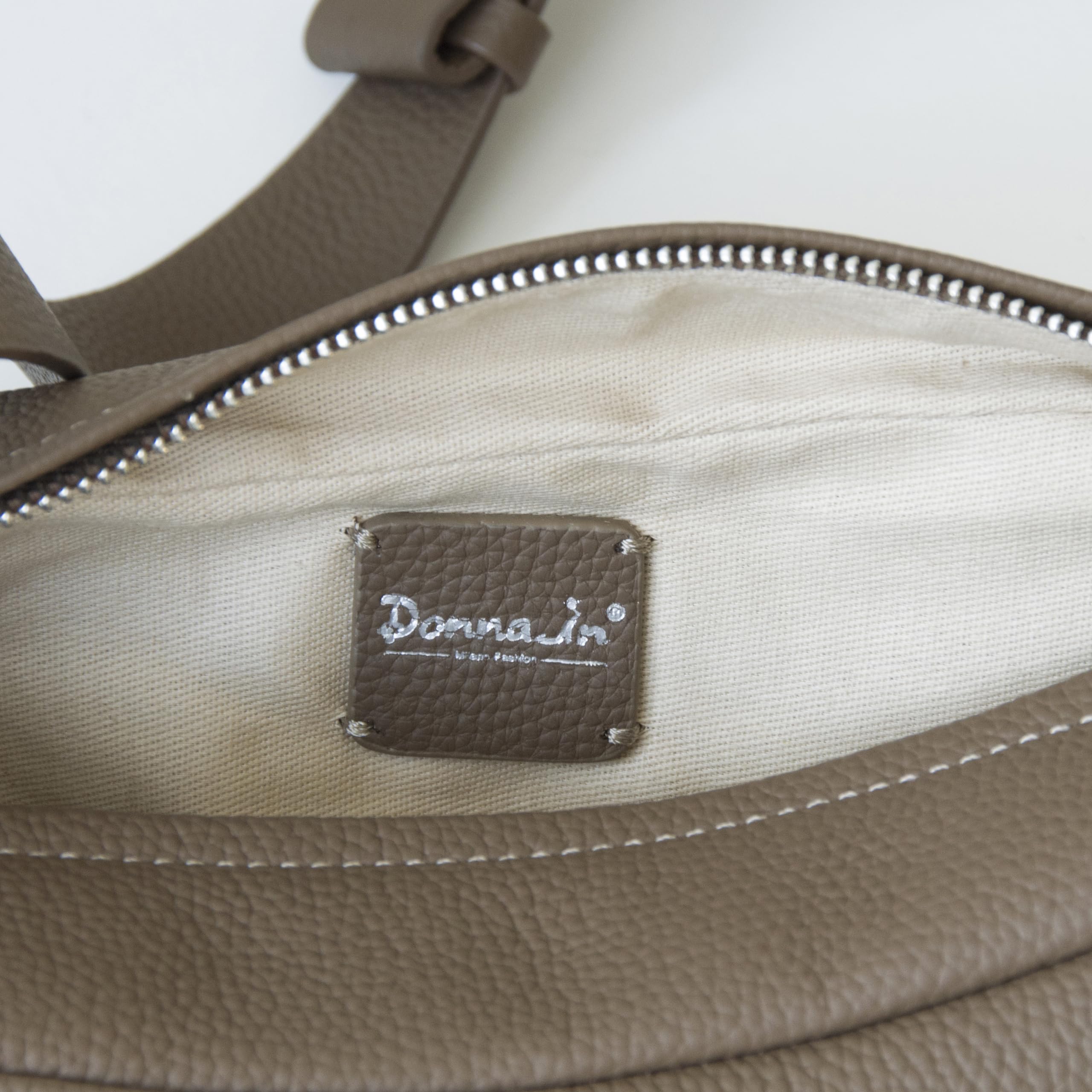 DONNAIN Hochwertige Halbmond Tasche Damen Leder, Crossbody Bag Damen, Echtes Leder, Moon Bag Damen Leder, Kleine Umhängetasche Echtleder mit Breitem Riemen
