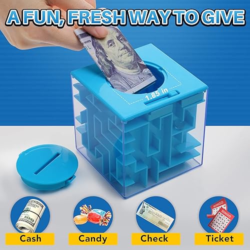 Miniatura 2 de Paquete de 2 cajas de rompecabezas de laberinto de dinero, rompecabezas perfecto para dinero y rompecabezas para niños y adultos