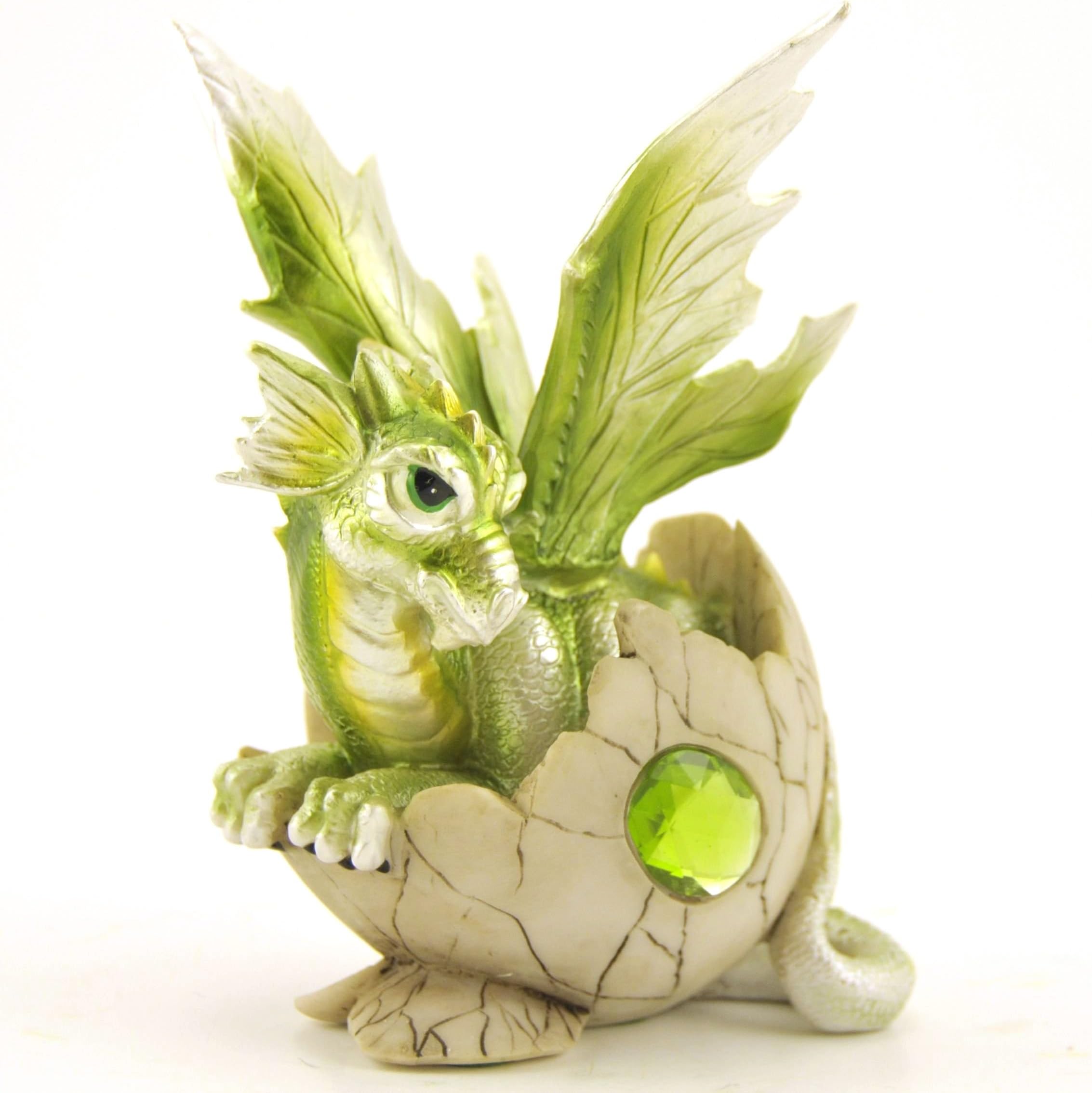 Baby Dragon in Egg with Birthstone, Collectible Figure, 4.5-inch