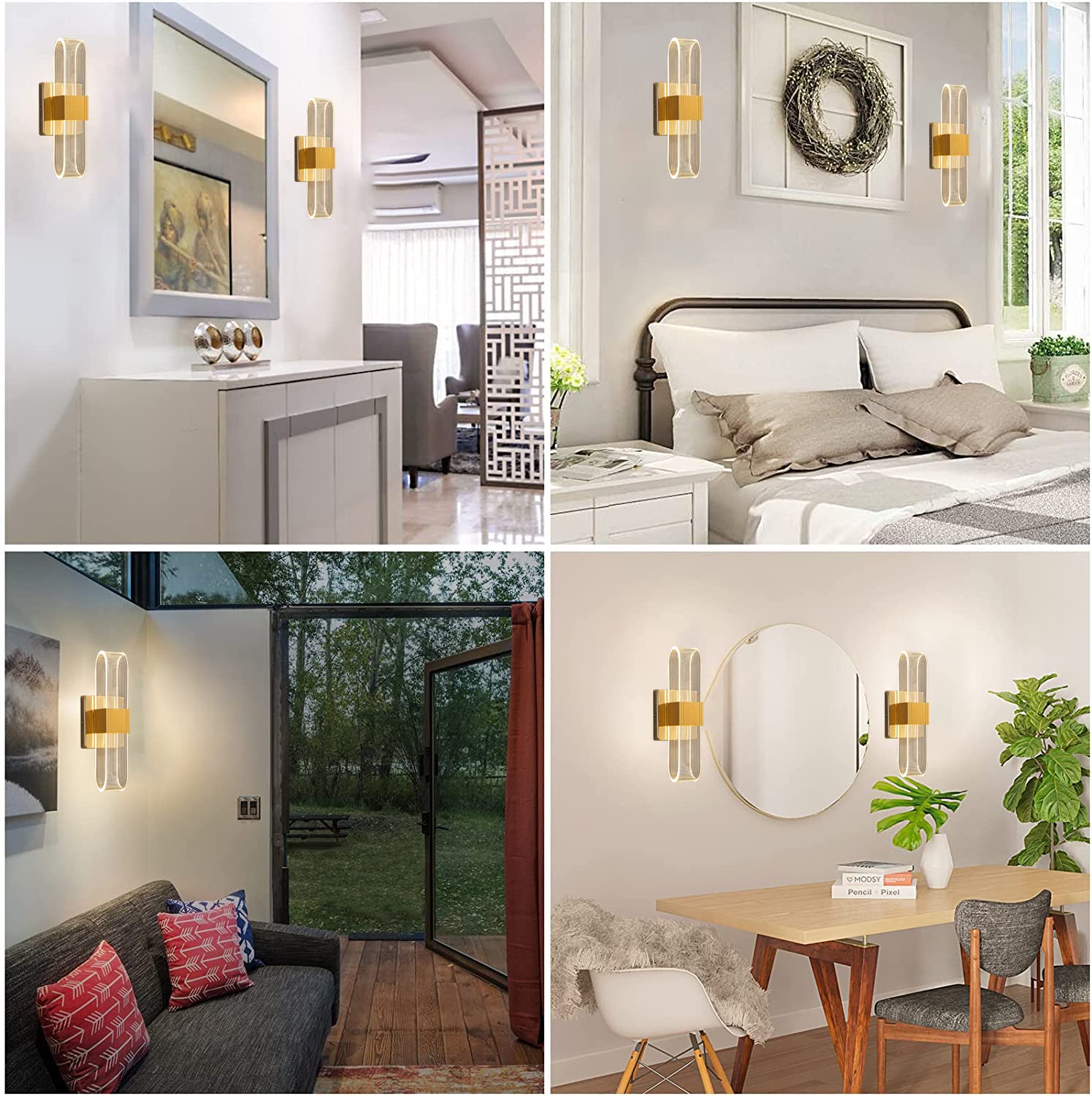 Indoor LED Wandlamp, 12W Moderne Wandlamp met 3