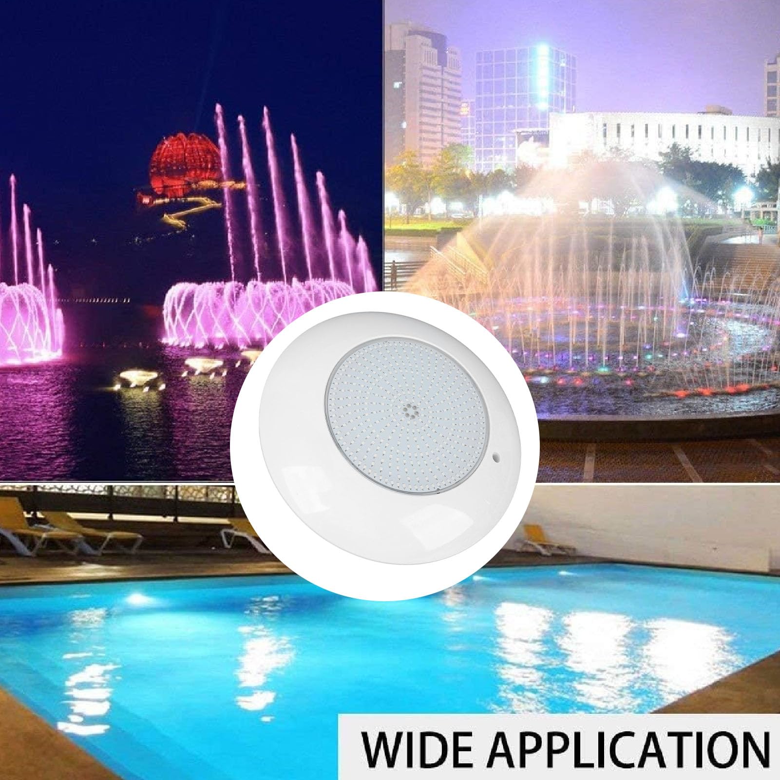 Ejoyous LED-Poolleuchte, PC-RGB-Schwimmbadleuchte, 12 V, 18 W, IP68, Wandmontage-Unterwasserleuchte mit Ferngesteuertem Breitstrahl für Eingelassene Pools, Brunnen, Teiche, Aquarien