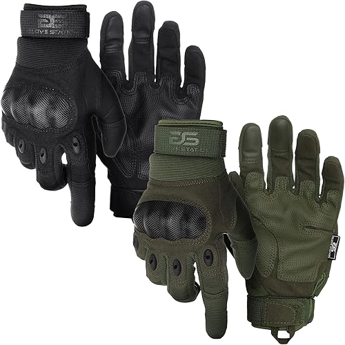 Glove Station Guantes tácticos para hombre – Equipo de utilidad para pantalla táctil con protección dura de nudillos utilizados en motocicleta,