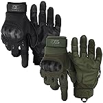 Glove Station Tactical Gloves for Men - Touchscreen Utility Gear with Hard Knuckle Protection Used in Motorcycle, Airsoft, Combat, Police, Shooting & Outdoor Work Tan Small