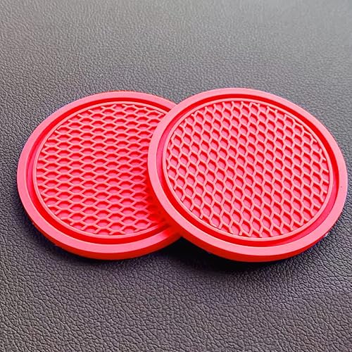 Miniatura 6 de zipelo Paquete de 4 posavasos para automóvil, 2.75 pulgadas, universales, antideslizantes, impermeables, para insertar tazas, tapete de silicona